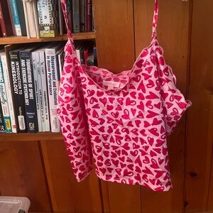 Heart Print Pink Camisole